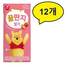 서울우유 딸기 꿀딴지, 180ml, 12개