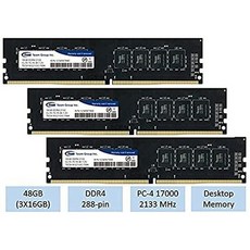 해외1431770 TeamGroup 32GB kit (2 X 16GB) DDR4 2133 MHz DIMM 288 Pin 데스크탑 메모리 램 - TED416G21, 2 Pack_Black, 상세 설명 참조0, 상세 설명 참조0
