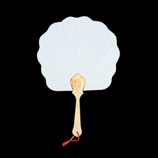 모닝오피스 꽃부채A 10개. 부채만들기 종이부채 모양부채