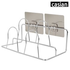 포스아트 카시안 접착식 스텐 슬리퍼거치대(2인용) CN 욕실 실내화 걸이, 1개