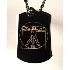 NMT Da Vinci Vitruvian Vitruvius Man Renaissance Logo Symbols-Military Dog Tag L - P0402007K3HYO00