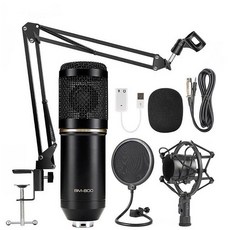 집에서노래방 블루투스마이크노래방 와이어리스마이크 Microfone BM 800 마이크, 은