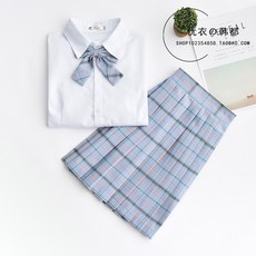 여성 코스프레 졸업사진 교복 할로위 의상 체크 세라복