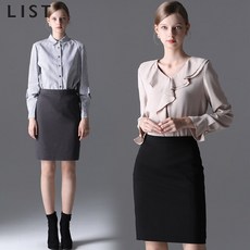 리스트 [리스트(LIST)] 베이직 슬릿 포멀 스커트 (택가격:128000원)