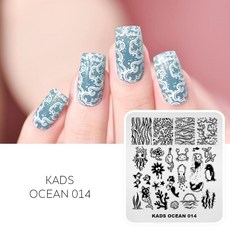 DIY KADS-11 디자인 오션 시리즈 돌고래 조가비 물고기 인어 스탬핑 네일 아트 템플릿 도구 스텐실 스탬프 플레이트, [04] OC014, 1개
