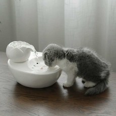 고양이 도자기정수기 흐르는 자동 물 급수 분수 물그릇, 1개
