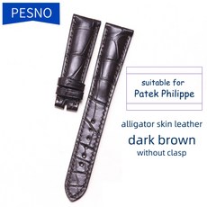 pesno 남성 손목 시계 밴드 악어 가죽 남성 시계 액세서리 patek philippe 컴플리케이션에 적합 브랜드 호환