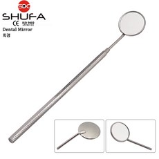 SHUFA 슈파 고급 스테인리스 치경 덴탈미러 (길이165mm 헤드직경 25mm / Dental Mirror), 1개