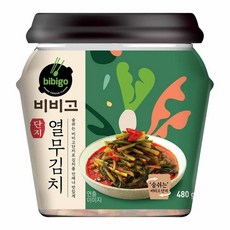 비비고 열무김치480g CJ 별미 간편한 맛있는 한식 간편 신선한 자취 라면 삼겹살, 480g, 1개
