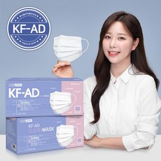 국산 다샵 클린 KF-AD 비말차단 마스크, 50매입, 2개, 화이트