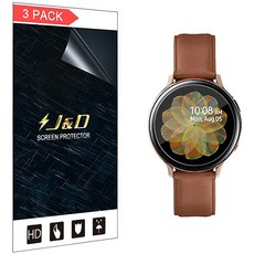 삼성 갤럭시워치 액티브2 4G LTE 44mm 스크린 프로텍터 3팩 전체 커버리지 Not Glass Soft Skin HD Clear Screen Protector용 J 앰프 D 호환 갤럭시워치 액티브2 4G LTE 40mm용, 상세페이지 참조, 상세페이지 참조
