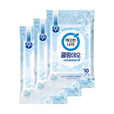 깨끗한나라 페퍼민트 쿨링 데오티슈 10매 3개