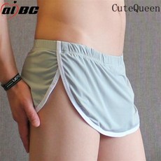 CuteQueen 귀여운여왕 남성 섹시 속옷 홈웨어 B 팬티 2개 세트 무흔 실크 짧은 수면 바지 사계절 드로즈