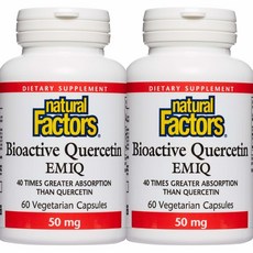 Natural Factors 퀘르세틴 바이오액티브 60정x2팩 Bioactive Quercetin EMIQ
