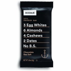 알엑스바 프로틴바 초콜렛 씨솔트 건강한 간식 12개입 3팩, 52g, 1개