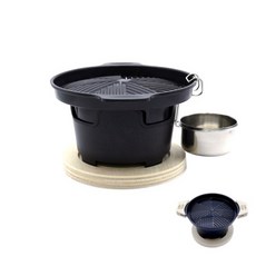업소용 가정용 캠핑용 1인용 투머치 와이드 삼겹살용 그릴팬 190mm, 1개