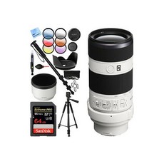 [미국] 914360 Sony 70-200mm Full Frame F4 G OIS Interchangeable E-Mount Lens 64GB Kit, 단일상품