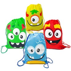 Podzly Monster Drawsting Bag 레드 옐로우 그린 블루 클래식, Podzly Monster Drawsting Bag,