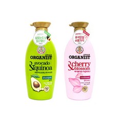 마루몰 오가니스트 아보카도 퀴노아샴푸500ml+체리블라썸 히알루론산 컨디셔너500ml(1세트), 1세트