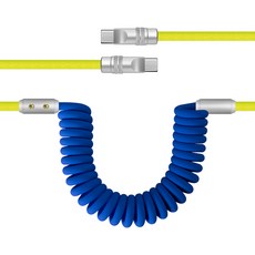 티메코 C타입 스프링 케이블 240W 초고속 충전 줄꼬임 방지, 1개, 블루, 2m