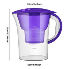 DMWD 가정용 정수 필터 물 주전자 활성탄 주방 브리타 고품질 투수 3.5L, 1개