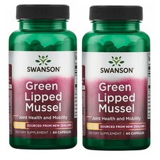 스완슨 초록입홍합 swanson 뉴질랜드 초록홍합 추출물 500mg 60정 X 2통, 2개
