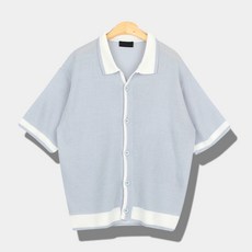 남자배색반팔가디건