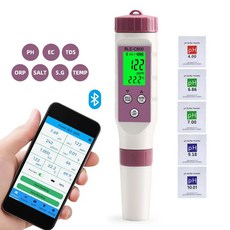 호환 블루투스 버전 C-600 수질 검사기 펜 염분 계량기 PH TDS EC ORP SG 비중 pH, [01] ZN-600, 1개