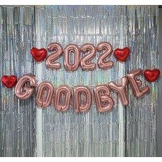 연말파티장식세트 GOODBYE 2022 굿바이, 2022굿바이풍선세트 홀로그램커튼세트