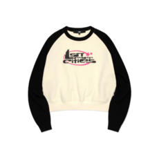 국내매장상품 LMC 맨투맨 WM RAVE CROPPED RAGLAN SWEATSHIRT black 291038