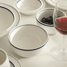 정품 시라쿠스 메이플 뉴욕 레트로식기 - 대접 3color, 브라운, 라인브라운, 1개