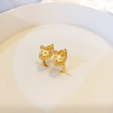 스투디오쥬얼 24K 순금 황금쥐꼬까신 돌반지 3.75g