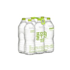 풀무원샘물 무라벨 생수, 6개, 2L