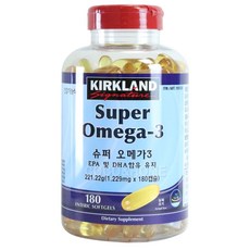 커클랜드 슈퍼 오메가3 1229mg x 180캡슐, 180정, 1개