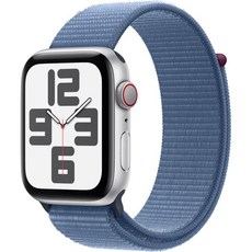 Apple Watch SE 2세대 GPS 셀룰러 40mm 별빛 알루미늄 케이스 포함 스마트워치 스포츠 밴드 S M 갱신, 44mm_One Size - fits 145–220mm, Silver Aluminum Case with Wint