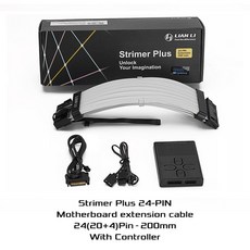 연장 케이블 키트 Lian Li Strimer Plus Rgb Pc 마더 보드 Atx 24pin PCI-E Gpu 8pin Formulamod 용 주소, 01 24Pin