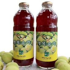 야생 토종 개복숭아 발효액 액기스 효소 원액 청 5년숙성 1000ml*2병, 1L, 2개