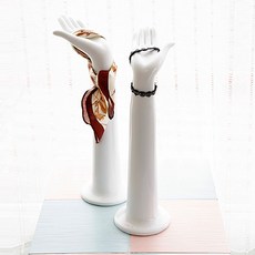 팔찌 스카프 목걸이 악세사리 인테리어 FRP 부분 손가락 긴팔 손마네킹, 오른손 마네킹, 02. 블랙무광