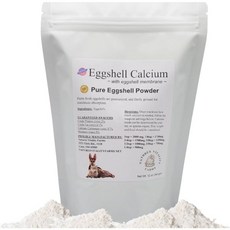 Natures Vitality Farms 고양이 파우더 개 고양이를 위한 12온스 순수 미국산 달걀 껍질 분말 멤브레인이 포함된 칼슘 보충제 잘게 간 Q1650005, 1개