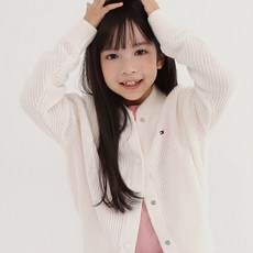 타미힐피거와플브이넥가디건