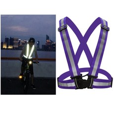 Zeyuan 보라색 사이클링 걷기 안전 반사 조끼 작업 조끼 Vest Gear Adjustable Safety Security