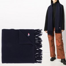 20FW 여성 트리컬러 자수 울 머플러 FU06206BT3004 DN