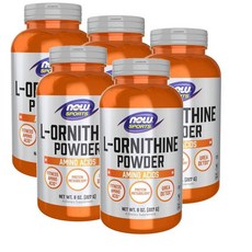 나우푸드 L- 오르니틴 가루 NOW L- Ornithine Powder, 5개