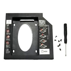 Zeyuan 범용 2.5 ''2nd 12.7mm SSD SATA 하드 디스크 드라이브 HDD 캐디 어댑터 베이, 모델명