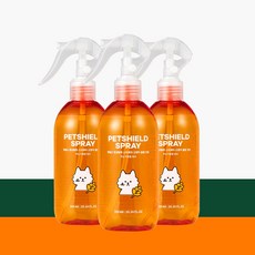 [펫쉴드] 고양이 항균탈취제 300ml 3개 소변 배변 화장실 모래 냄새제거 스프레이 - 펫쉴드스프레이