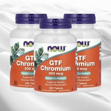 나우푸드 GTF 크로뮴 크롬 200mcg 250정 3병 피콜리네이트 Chromium, 3개