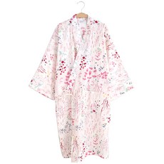 MISO 유카타 잠옷 순면 샤워가운 목욕가운 홈웨어 여름잠옷 원피스잠옷 료칸 네마키 봄잠옷