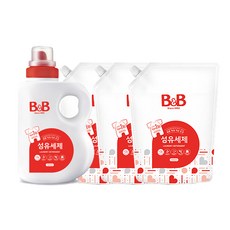 비앤비 세제 용기 1500ml 1개 + 캡리필 1800ml 3개 묶음구성