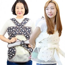 애착육아 여름 망사 포대기, X자여름망사 인디언그레이