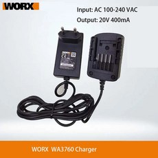 Worx 리튬 배터리용 충전기 WA3760 20V WA3551 WA3572 WA3550 WA3553 등 공장 PNEU 주변 핀, 2.GB plug version, 1개 - wac540